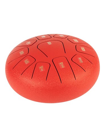 TONGUE DRUM HAYMAN DE 10” DO MAYOR 11 NOTAS ROJO 2