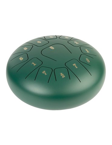 TONGUE DRUM HAYMAN DE 12” DO MAYOR 13 NOTAS VERDE 2