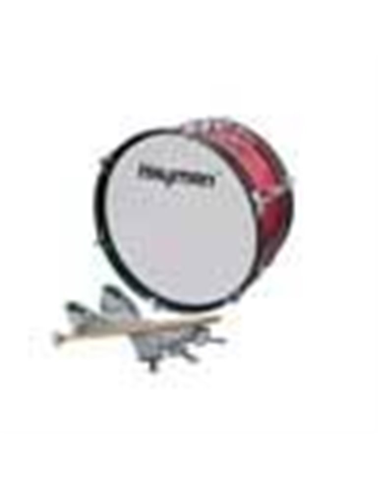 Bombo marcha para niños Hayman 16 x7pg rojo