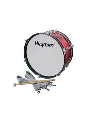 Bombo marcha para niños Hayman 18 x7pg rojo