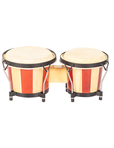 BONGOS JINBAO CON PARCHE DE PIEL DE 6,5" x 7,5"