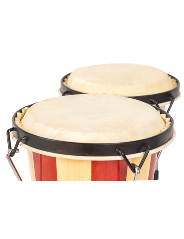 BONGOS JINBAO CON PARCHE DE PIEL DE 6,5" x 7,5" 2