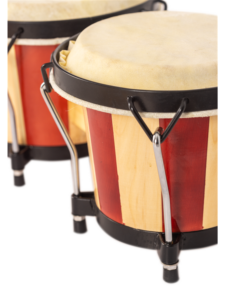 BONGOS JINBAO CON PARCHE DE PIEL DE 6,5" x 7,5"
