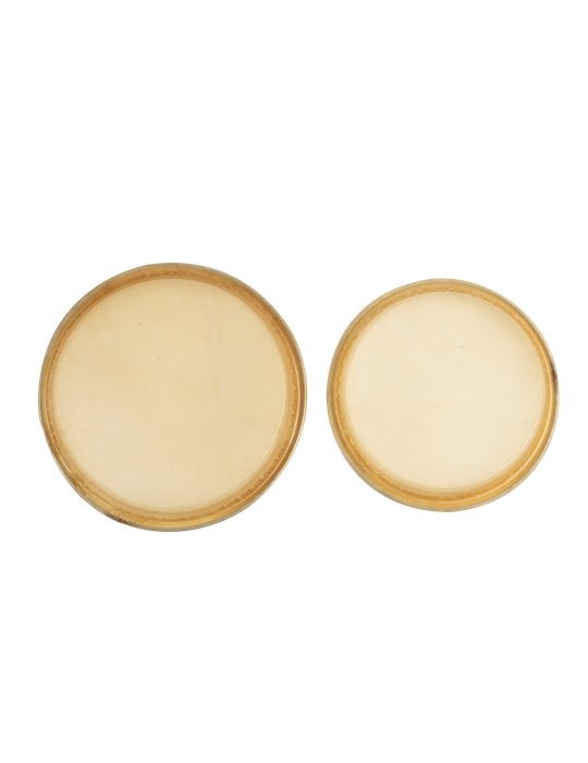 JUEGO DE PARCHES DE PIEL PARA BONGOS JINBAO 7,5 " + 8,5"