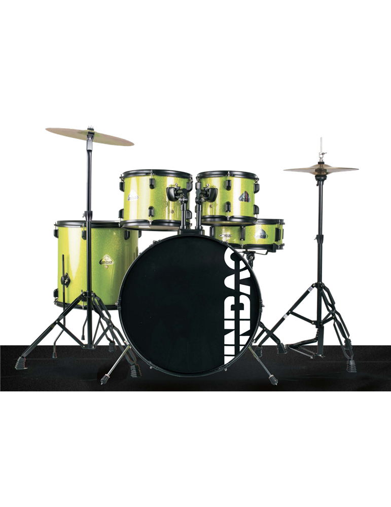 BATERÍA JINBAO BOMBO DE 22" VERDE