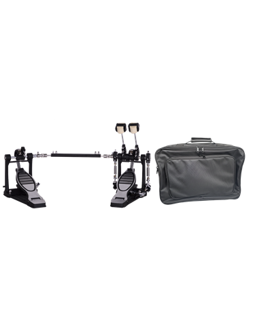 PEDAL DOBLE DE BOMBO JINBAO CON FUNDA