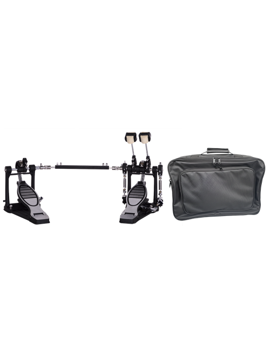 PEDAL DOBLE DE BOMBO JINBAO CON FUNDA