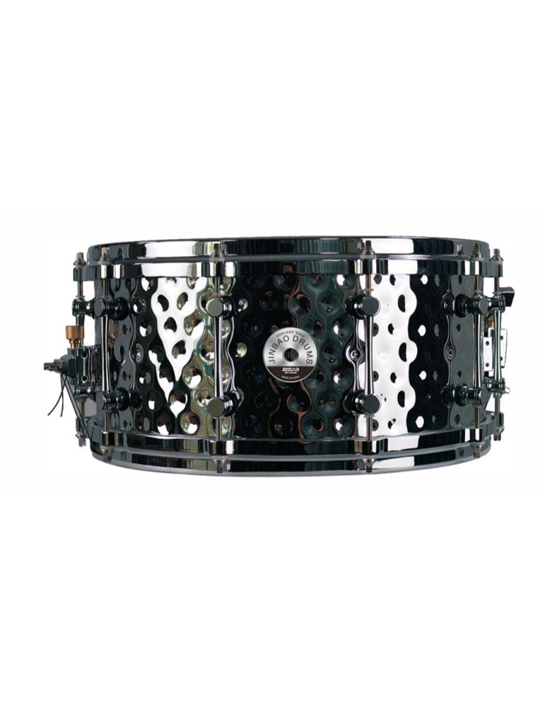 CAJA JINBAO 14" x 6.5" CROMADO MARTILLEADO