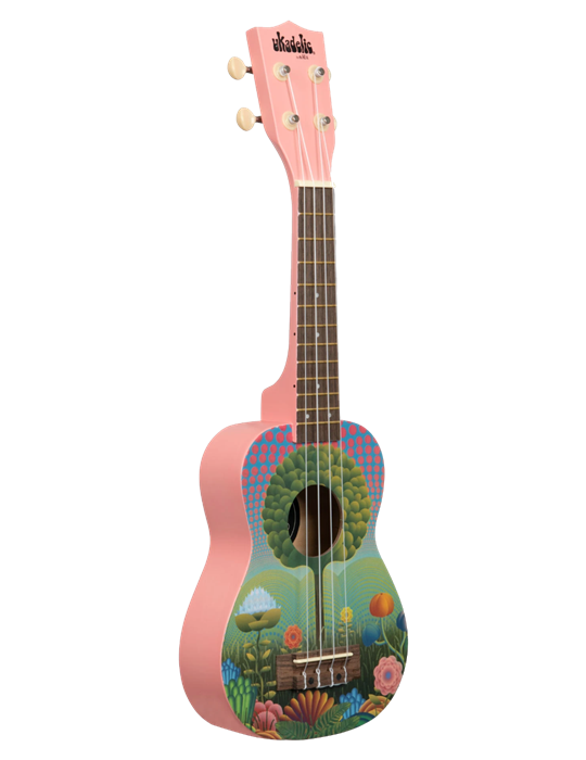 UKELELE SOPRANO SERIE UKADELIC GRAPHIC TOP JARDIN
