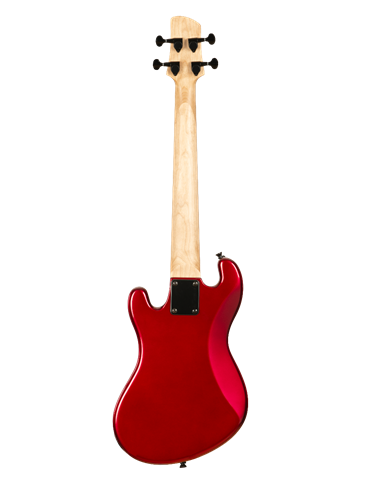 UKELELE KALA U-BASS DE CUERPO MACIZO ROJO DE 4 CUERDAS 2