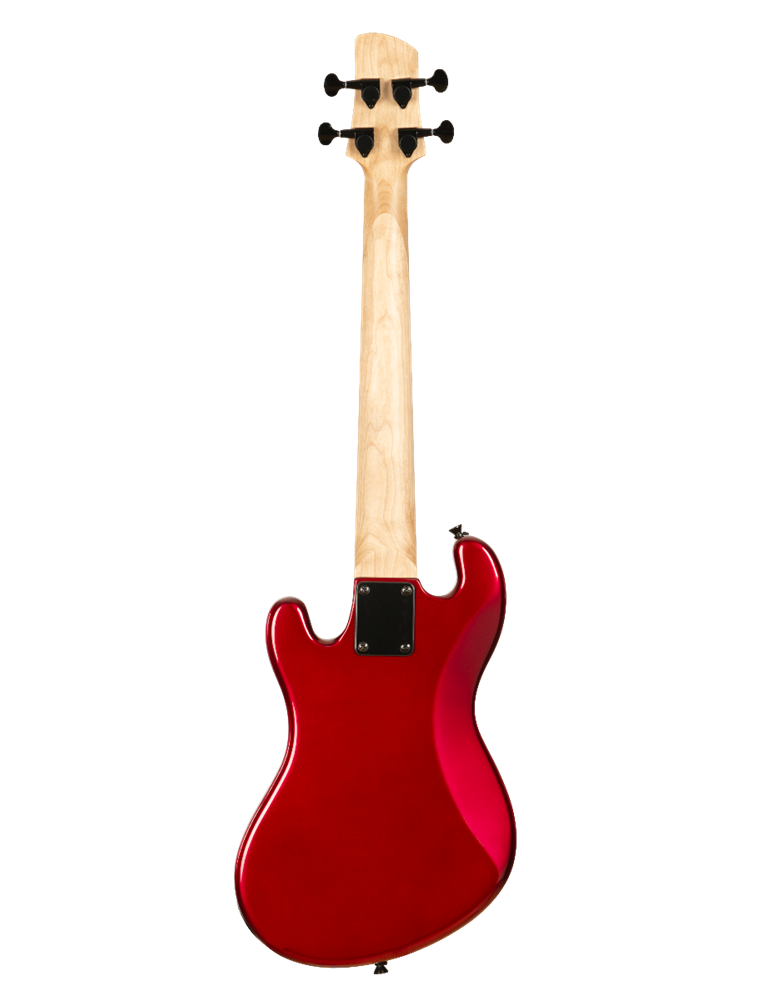 UKELELE KALA U-BASS DE CUERPO MACIZO ROJO DE 4 CUERDAS