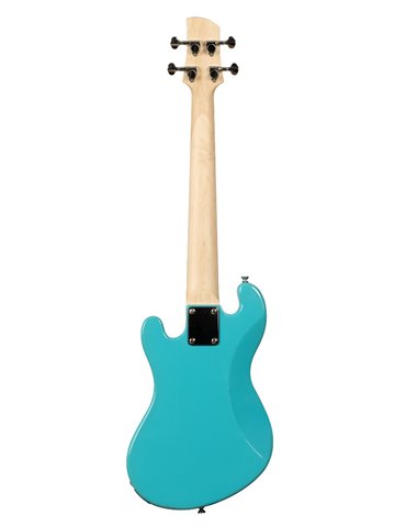 UKELELE KALA U-BASS DE CUERPO MACIZO AZUL DE 4 CUERDAS 2