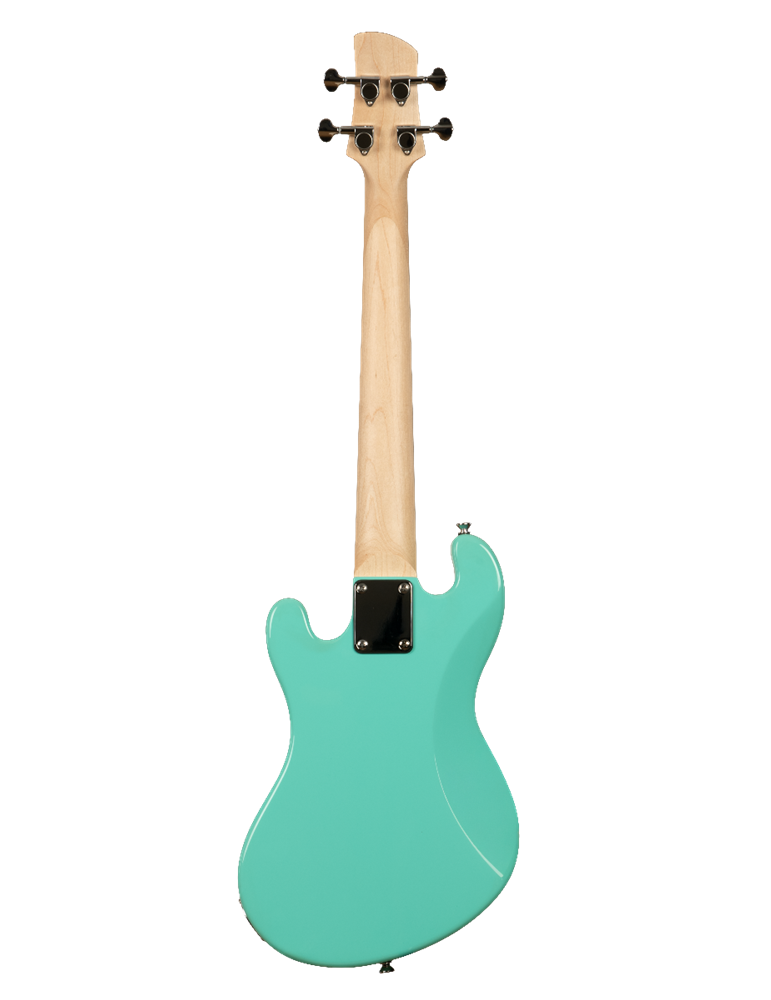 UKELELE KALA U-BASS DE CUERPO MACIZO VERDE DE 4 CUERDAS