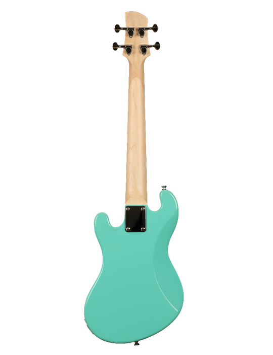 UKELELE KALA U-BASS DE CUERPO MACIZO VERDE DE 4 CUERDAS