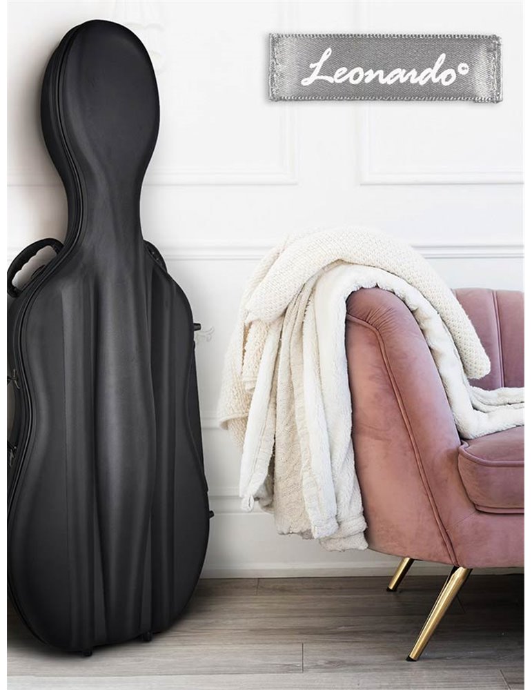 Estuche chelo 4/4 Leonardo espuma negro