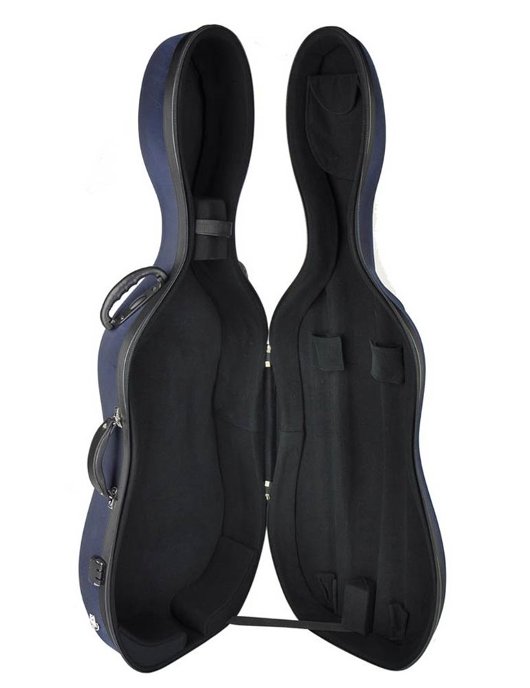 Estuche chelo 4/4 Leonardo espuma azul