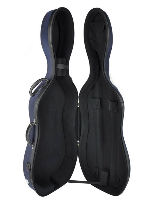 Estuche chelo 4/4 Leonardo espuma azul