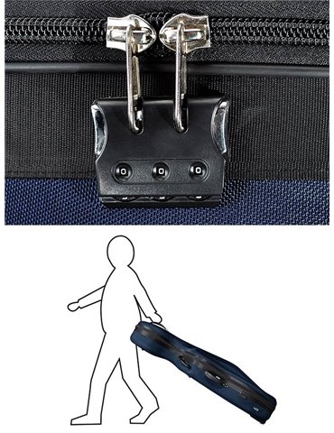 Estuche chelo 4/4 Leonardo espuma 53kg azul 2