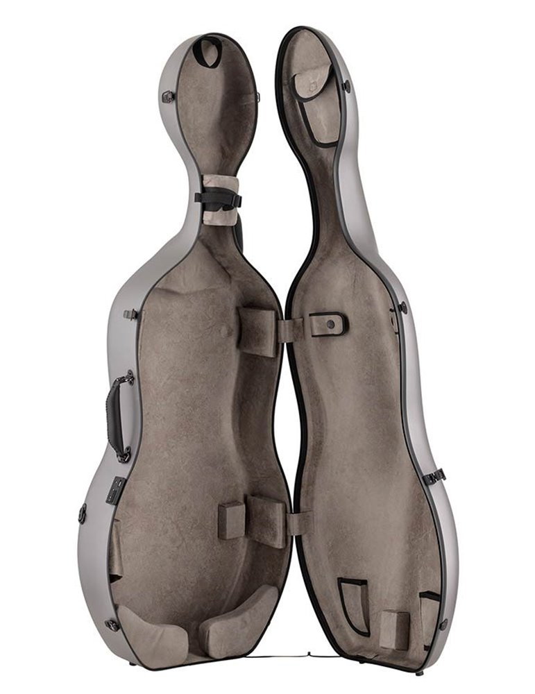 Estuche chelo 4/4 Leonardo carbono 38kg blanco