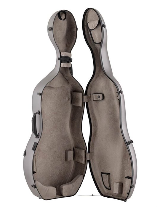 Estuche chelo 4/4 Leonardo carbono 38kg blanco