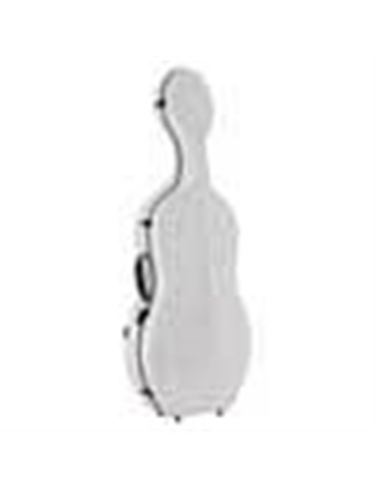 Estuche chelo 4/4 Leonardo carbono 38kg blanco