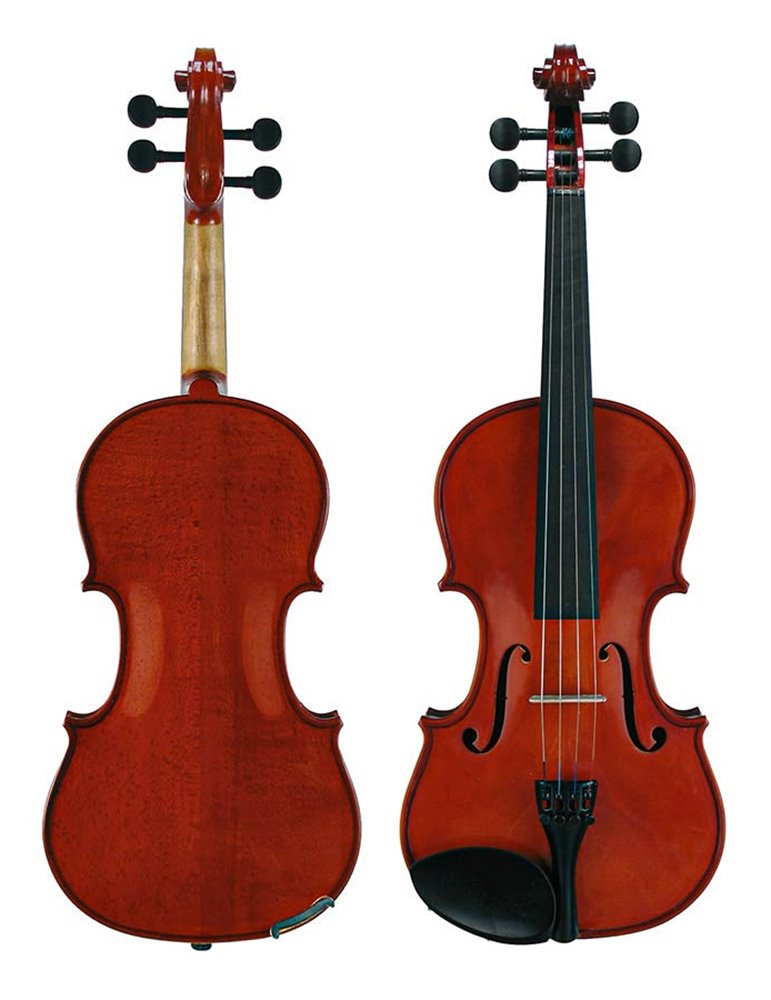 Violín 3/4 Leonardo macizo abeto/arce/ebano