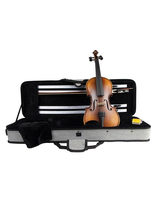 Violín 4/4 Leonardo macizo abeto/arce fl/ebano