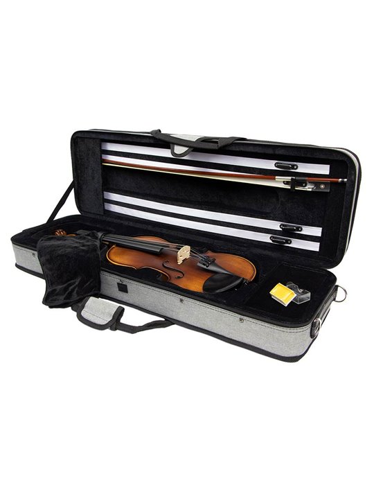 Violín 4/4 Leonardo macizo abeto/arce fl/ebano