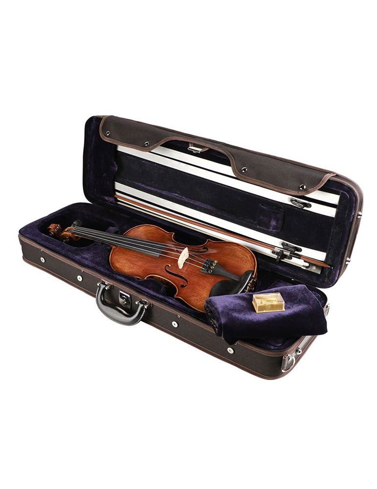 Violín 4/4 Leonardo macizo antiguo flameado