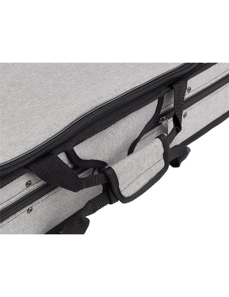 Estuche violín 4/4 Leonardo rectan. espuma gris
