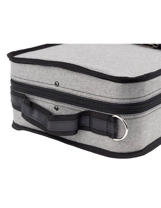 Estuche violín 4/4 Leonardo rectan. espuma gris