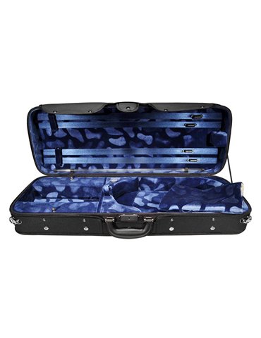 Estuche viola Leonardo ajust. madera negro/azul