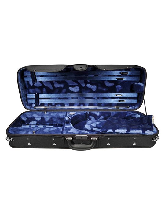 Estuche viola Leonardo ajust. madera negro/azul