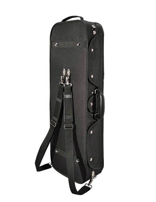 Estuche viola Leonardo ajust. madera negro/azul