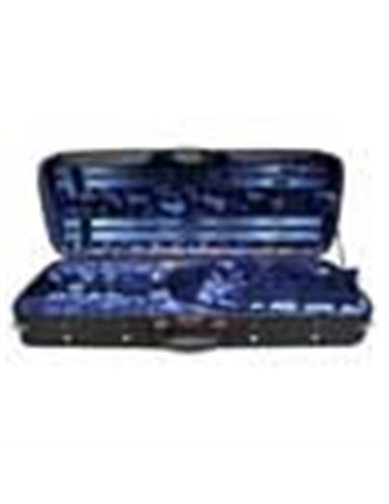 Estuche viola Leonardo ajust. madera negro/azul