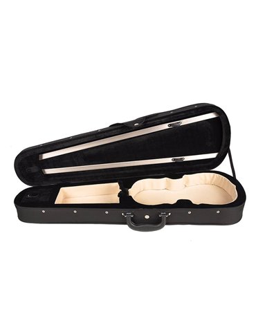 Estuche violín 3/4 Leonardo forma negro YKK