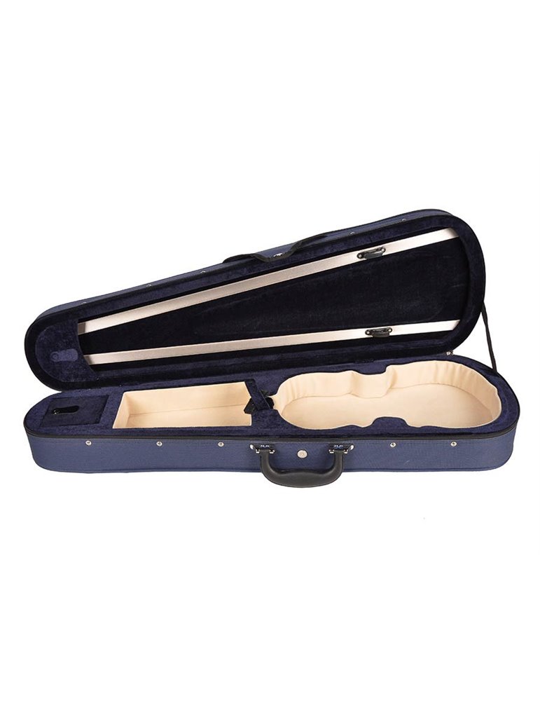 Estuche violín 4/4 Leonardo forma azul YKK