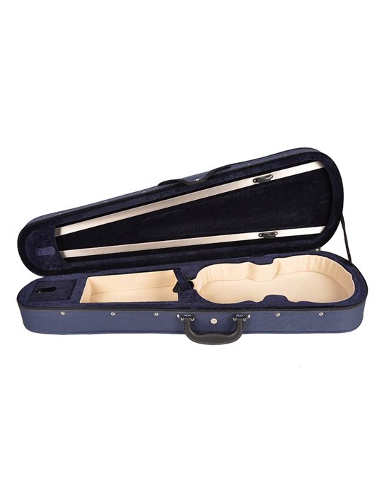 Estuche violín 4/4 Leonardo forma azul YKK