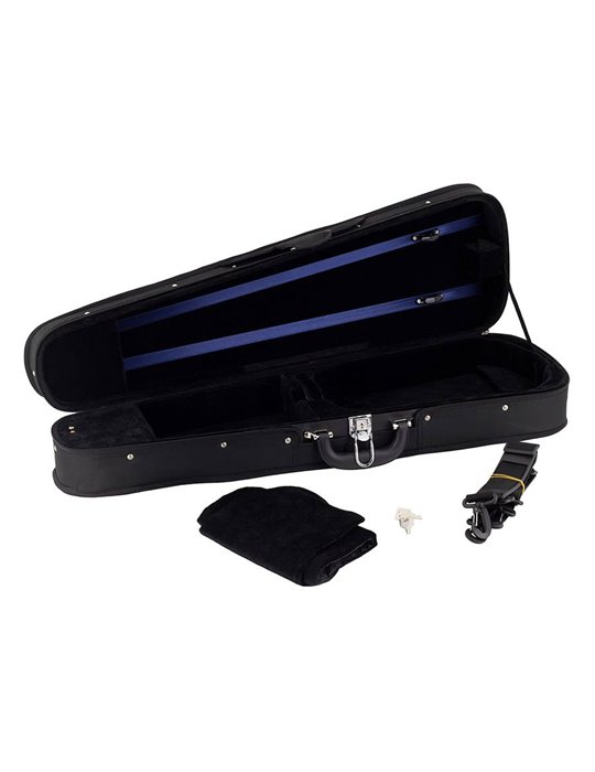 Estuche violín madera4/4 Leonardo forma negro