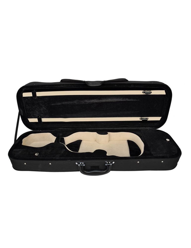 Estuche violín 4/4 Leonardo rectan. espuma negro