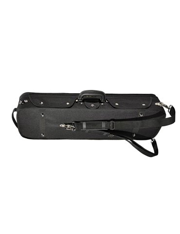 Estuche violín 4/4 Leonardo rectan. madera negro 2