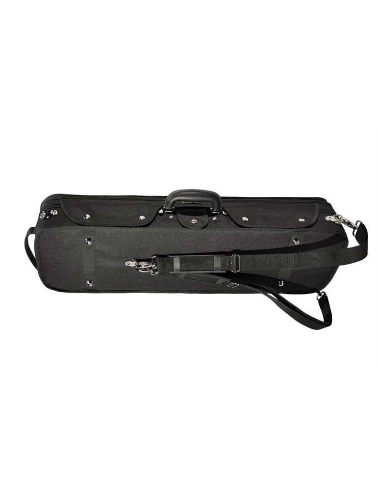 Estuche violín 4/4 Leonardo rectan. madera negro