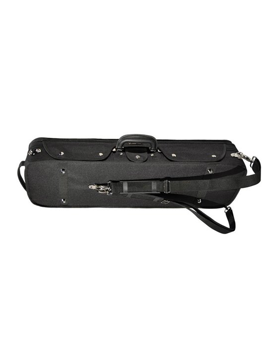 Estuche violín 4/4 Leonardo rectan. madera negro