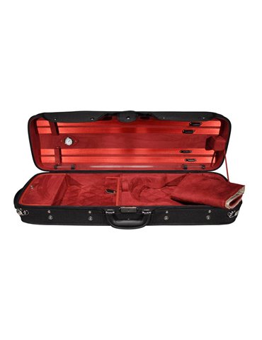 Estuche violín 4/4 Leonardo rectan. madera negro