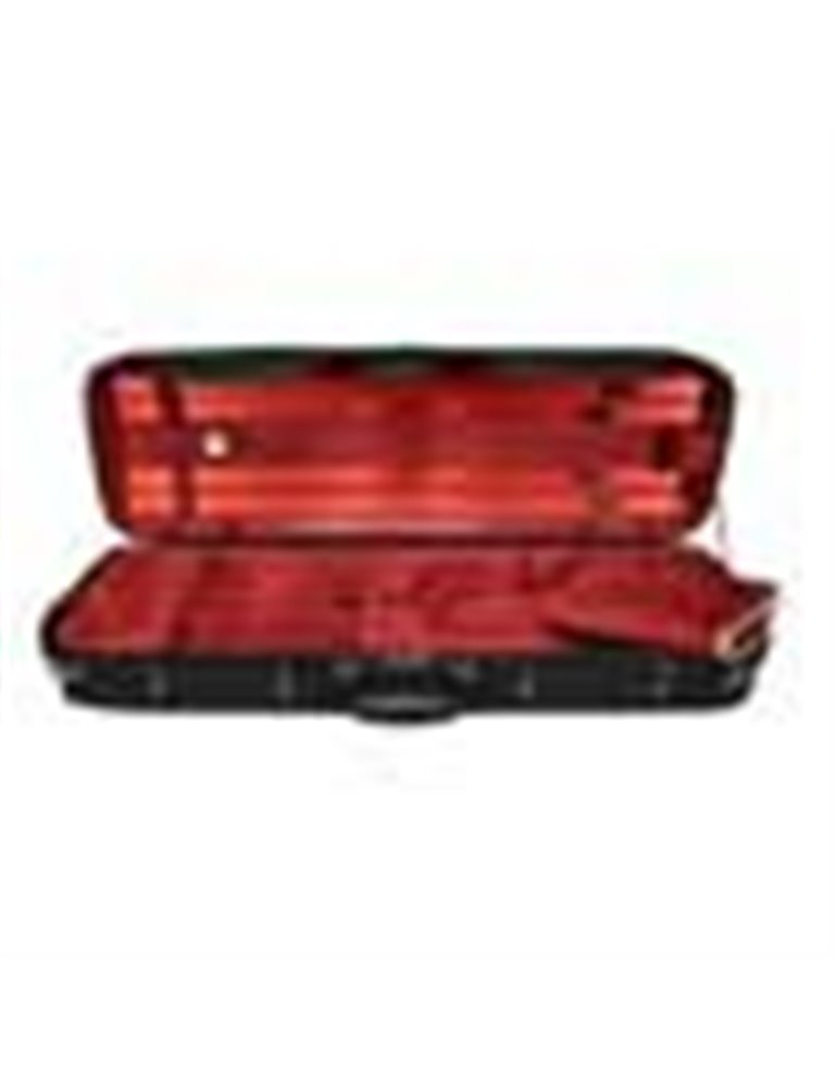 Estuche violín 4/4 Leonardo rectan. madera negro