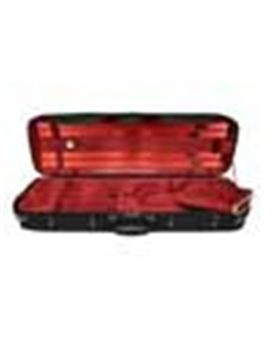 Estuche violín 4/4 Leonardo rectan. madera negro