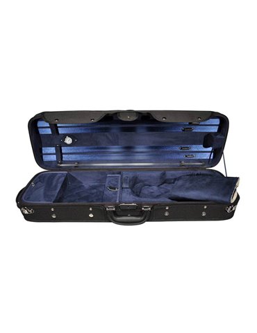 Estuche violín 4/4 Leonardo rectan. madera negro