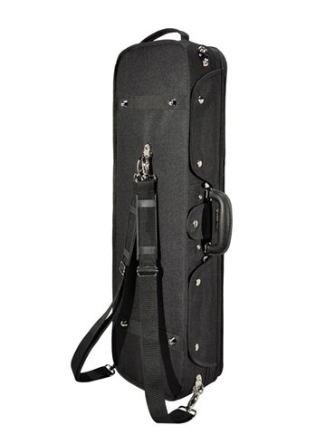 Estuche violín 4/4 Leonardo rectan. madera negro 2