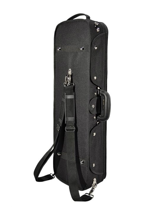 Estuche violín 4/4 Leonardo rectan. madera negro