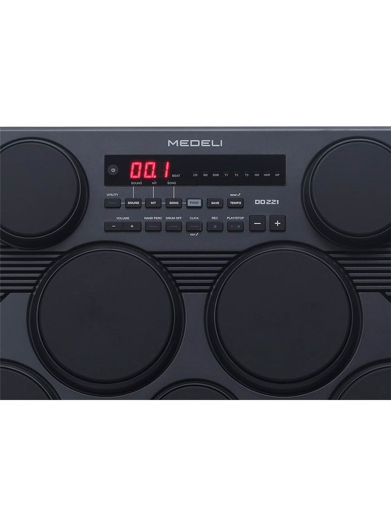 BATERÍA DIGITAL MEDELI DE SOBREMESA 7 PADS CON SENSIBILIDAD